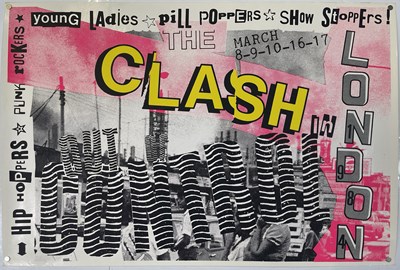 Lot 36 - THE CLASH - ORIGINAL 1984 'OUT OF CONTROL' POSTER.