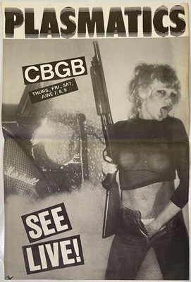 Lot 208 - PUNK INTEREST - PLASMATICS - 1979 CBGB POSTER.