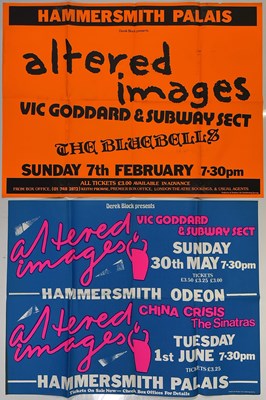 Lot 209 - ALTERED IMAGES / SUBWAY SECT - ORIGINAL 1982 CONCERT POSTER.