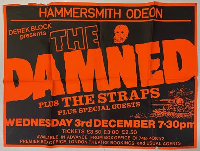 Lot 210 - THE DAMNED - ORIGINAL 1980 CONCERT POSTER.