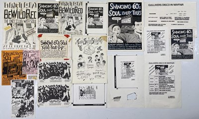 Lot 217 - LONDON CLUB POSTERS / FLYERS INC ORIGINAL DESIGNS 'SWINGING 60'S SOUL'.