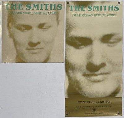 Lot 538 - THE SMITHS - ORIGINAL STRANGEWAYS PROMO POSTER AND GREEN TEXT SLEEVE.