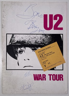 Lot 270 - U2 - SIGNED 'WAR' TOUR PROGRAMME.