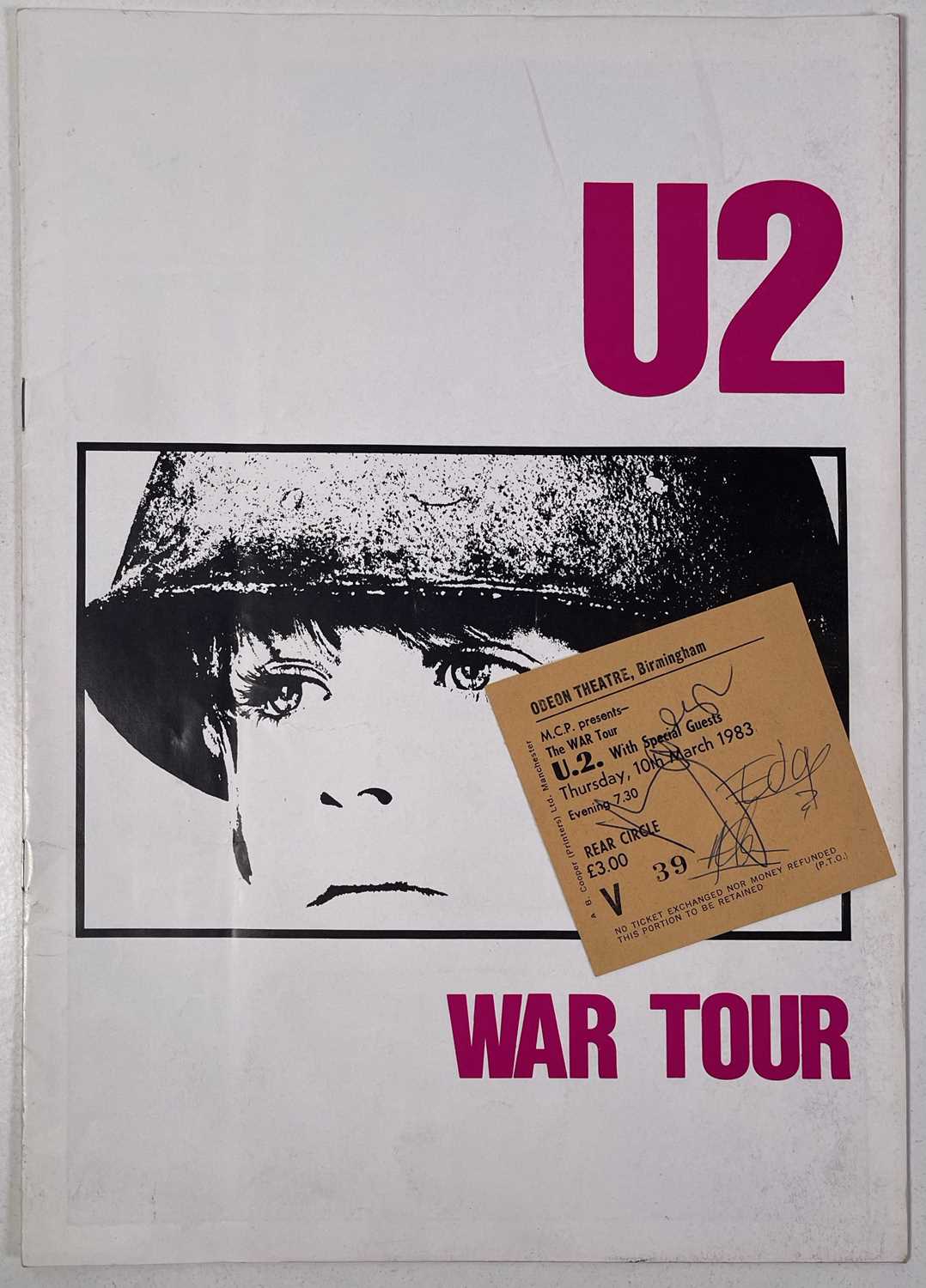 Lot 271 - U2- SIGNED 1983 TICKET.