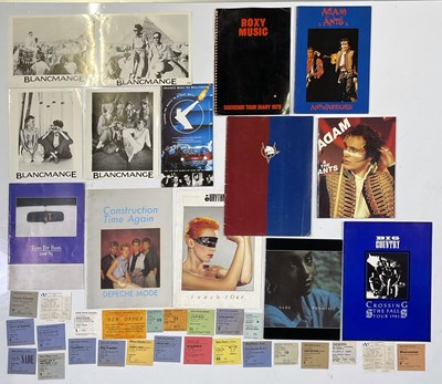 Lot 112 - 1980S CONCERT PROGRAMMES AND TICKETS INC NEW ORDER.