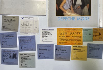 Lot 112 - 1980S CONCERT PROGRAMMES AND TICKETS INC NEW ORDER.