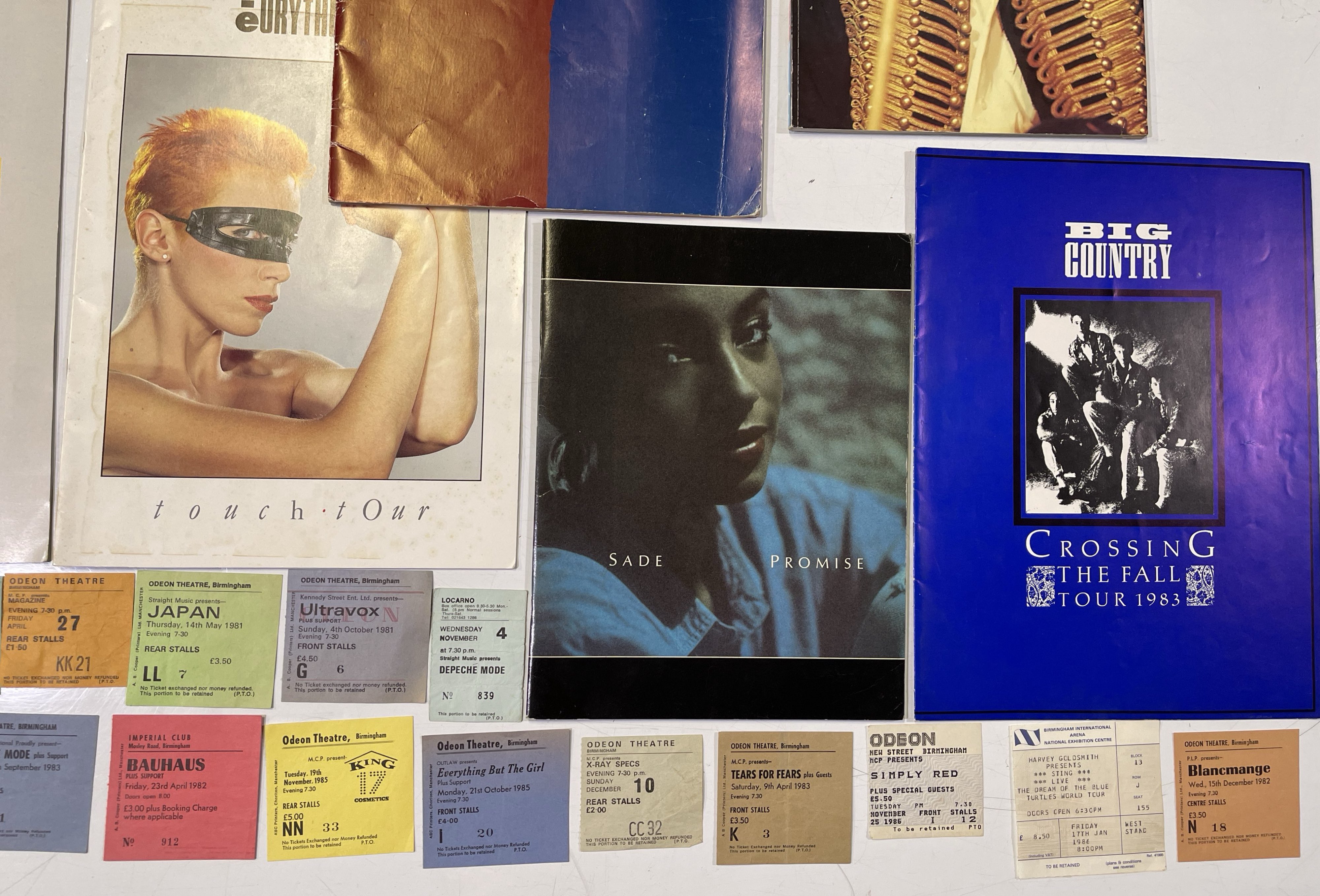 Lot 112 - 1980S CONCERT PROGRAMMES AND TICKETS INC NEW