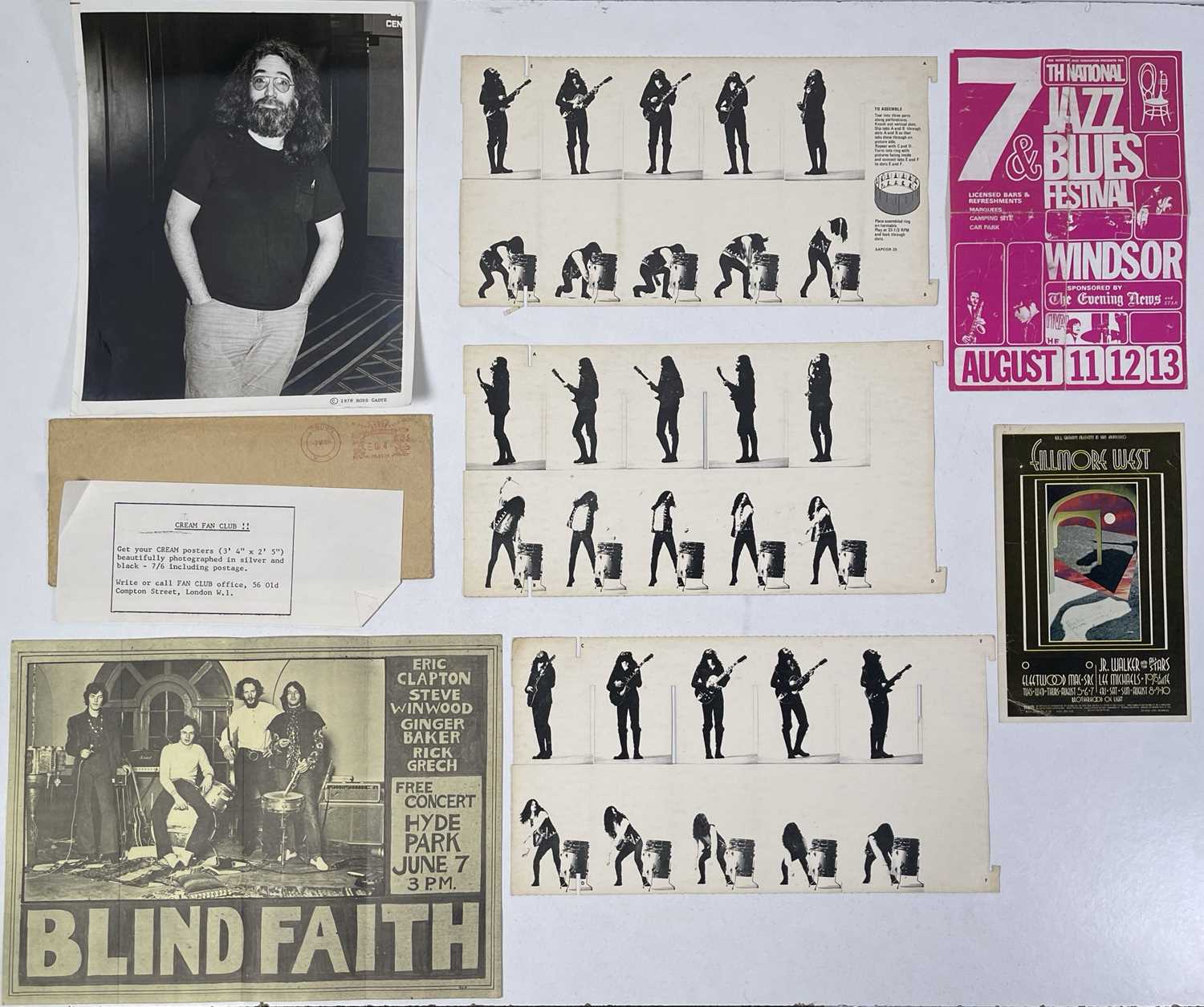 Lot 121 - CREAM / PINK FLOYD AND MORE - HANDBILLS INC JAZZ AND BLUES FESTIVAL.