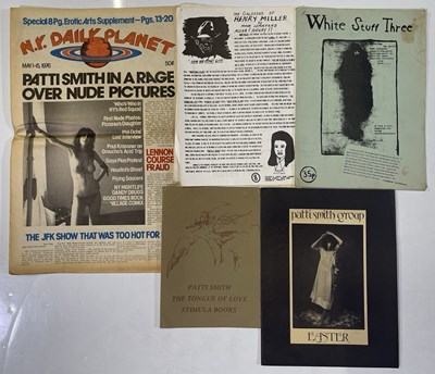 Lot 554 - PUNK INTEREST - PATTI SMITH - ORIGINAL C 70S FANZINES AND PAPERS INC NY DAILY PLANET.