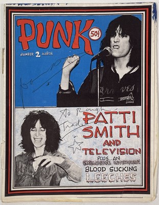 Lot 555 - PATTI SMITH - SIGNED COPY OF 'PUNK' ZINE #2.