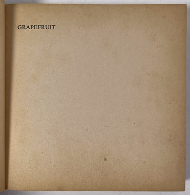 Lot 587 - THE BEATLES - JOHN LENNON AND YOKO ONO - A SIGNED COPY OF GRAPEFRUIT WITH EXCELLENT PROVENANCE