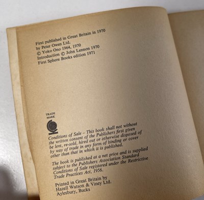 Lot 587 - THE BEATLES - JOHN LENNON AND YOKO ONO - A SIGNED COPY OF GRAPEFRUIT WITH EXCELLENT PROVENANCE