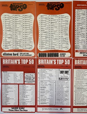 Lot 228 - TOP 50 CHART POSTERS C 66-70 INC BEATLES NUMBER ONES.