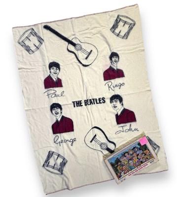 Lot 161 - THE BEATLES - AN ORIGINAL WOOLEN BLANKET BY WITNEY.