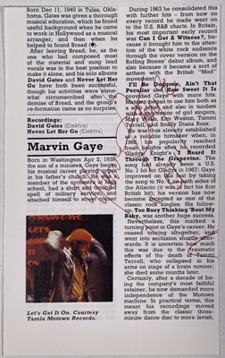 Lot 290 - MARVIN GAYE - SIGNED CUTTING.