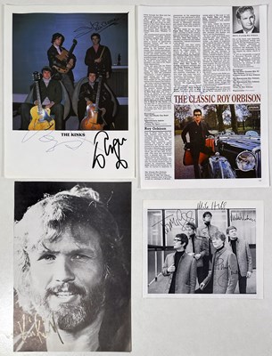 Lot 292 - 1960S / CLASSIC ROCK SIGNED ITEMS INC THE KINKS.