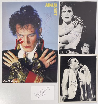 Lot 294 - PUNK / NEW WAVE AUTOGRAPHS INC ADAM ANT.