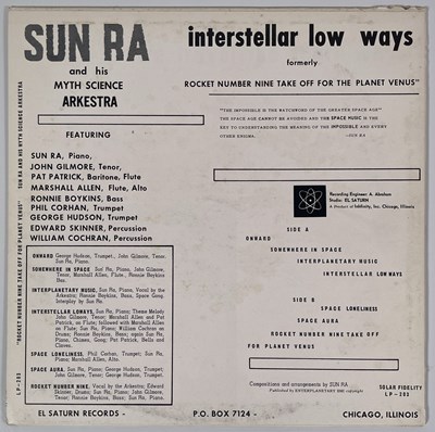 Lot 33 - SUN-RA - INTERSTELLAR LOW WAYS LP (ORIGINAL PRESSING - EL-SATURN RECORDS SR-9952-2-M)