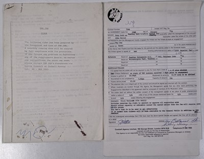 Lot 460 - THE JAM - ORIGINAL JOHN WELLER SIGNED 1979 CONTRACT.