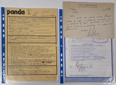 Lot 61 - 1970/80S CONTRACTS/BOOKING AGREEMENT ARCHIVE - PUNK/POST PUNK.