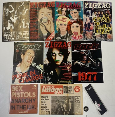 Lot 560 - PUNK MEMORABILIA INC PUNK ERA ZIGZAG MAGAZINES.