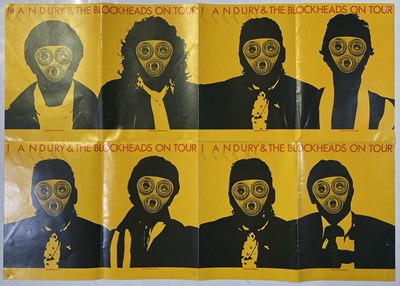 Lot 561 - IAN DURY & THE BLOCKHEADS - A FOLD OUT PROGRAMME AND POSTER DESIGNED BY BARNEY BUBBLES.