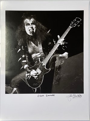 Lot 175 - GENE SIMMONS / KISS - PHOTOGRAPHER SIGNED PRINT.