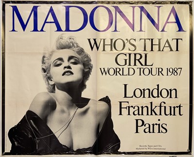 Lot 246 - MADONNA - 1987 'WHO'S THAT GIRL' TOUR POSTER.