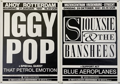 Lot 249 - IGGY POP / SIOUXSIE AND THE BANSHEES - ORIGINAL DUTCH CONCERT POSTERS.