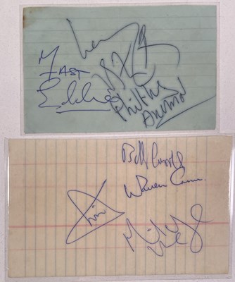 Lot 310 - MOTORHEAD / ULTRAVOX - SIGNED PAGES.