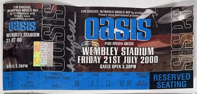 Lot 530 - OASIS - TICKETS AND STAGE PASSES.