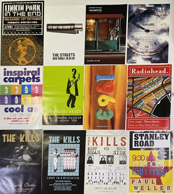 Lot 252 - 90S/00S PROMO POSTERS INC RADIOHEAD / THE STREETS / THE KILLS.