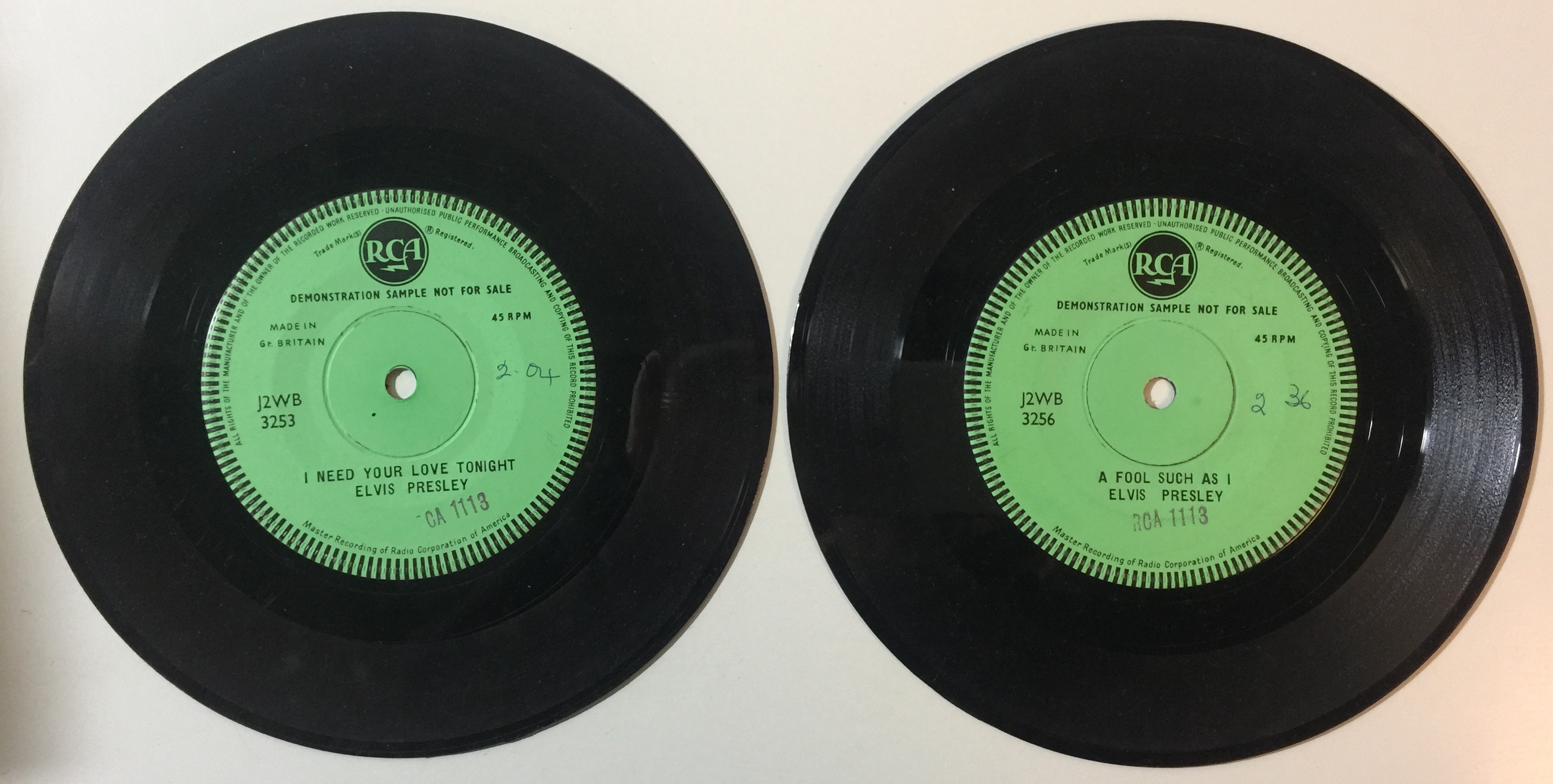 Lot 33 - Elvis Presley - A Fool Such As I/ I Need Your