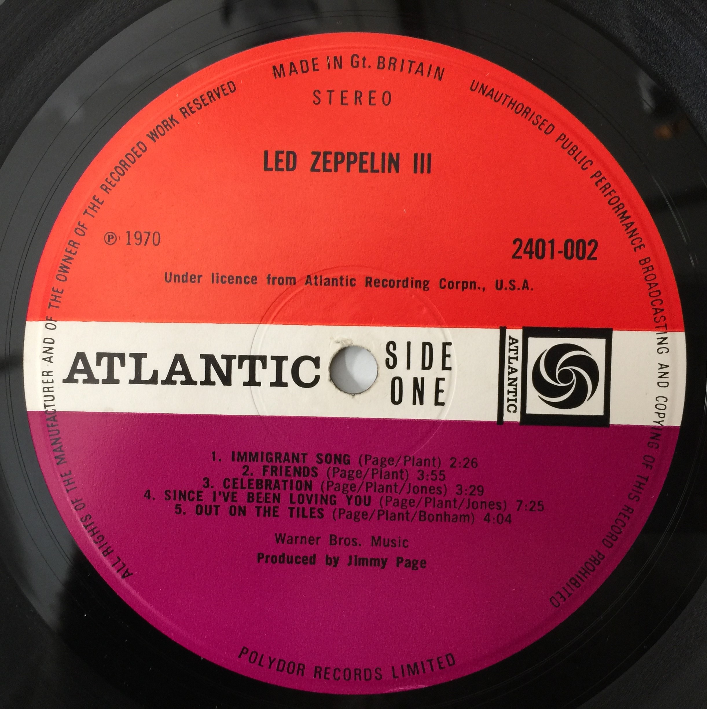 Lot 997 - LED ZEPPELIN - LP RARITIES PACK (PLUM/ RED