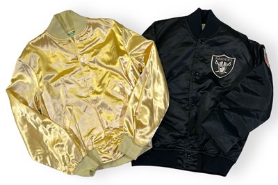 Lot 351 - VINTAGE BASEBALL JACKETS INC ORIGINAL 1970S EPIC PORTRAIT ASSOCIATES / VINTAGE ORIGINAL LA RAIDERS JACKET.