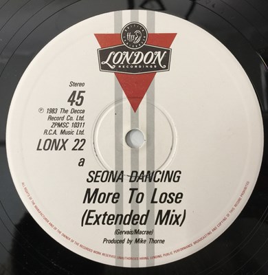 Lot 1006 - SEONA DANCING - MORE TO LOSE 12" (RARE UK SYNTH-POP - RICKY GERVAIS - LONX 22)
