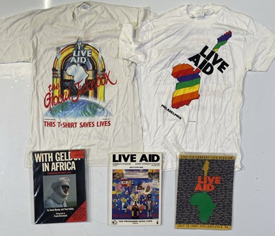 Lot 352 - LIVE AID - ORIGINAL T-SHIRTS AND PROGRAMME.