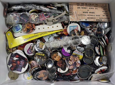 Lot 455 - DURAN DURAN - 200+ BADGE COLLECTION.