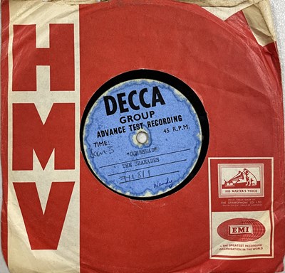 Lot 1037 - THE SHARADES - DUMBHEAD 7" (ORIGINAL UK DECCA ACETATE RECORDING)