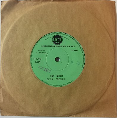 Lot 36 - Elvis Presley - One Night/ I Got Stung (UK RCA Single Sided 7" Demos)