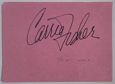 Lot 131 - CARRIE FISHER - SIGNED PAGE