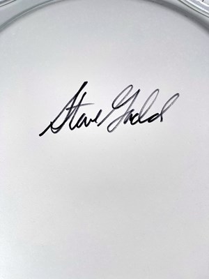 Lot 335 - SIGNED DRUMSKINS  X3 INC PHIL COLLINS.