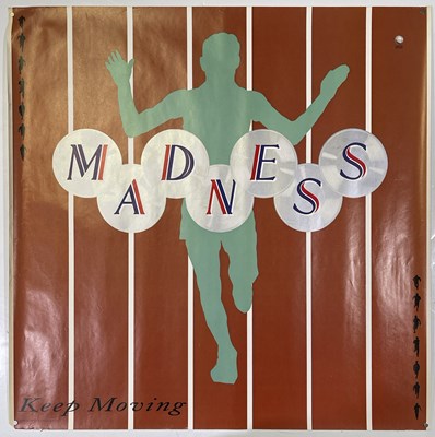 Lot 2260047 - MADNESS - ORIGINAL 1984 GEFFEN USA 'KEEP MOVING' PROMO POSTER.