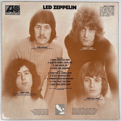 Lot 78 - LED ZEPPELIN - LED ZEPPELIN 'I' LP (1ST UK PRESSING LP/2ND SLEEVE)
