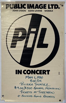 Lot 220 - PIL 1980 CONCERT POSTER.