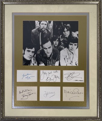 Lot 9 - MONTY PYTHON - FRAMED DISPLAY WITH SIX PYTHON SIGNATURES.