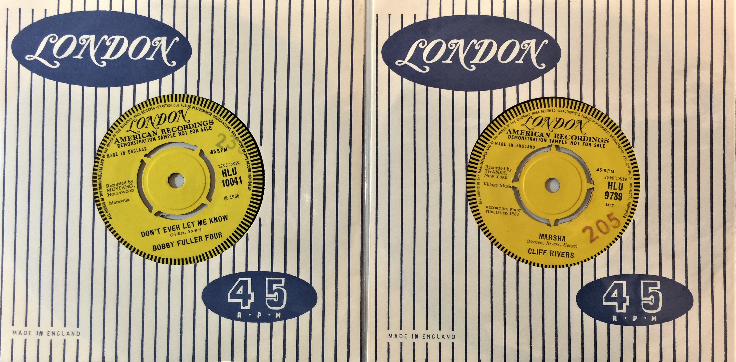 Lot 155 - LONDON RECORDS 7'' COLLECTION - R&R DEMO