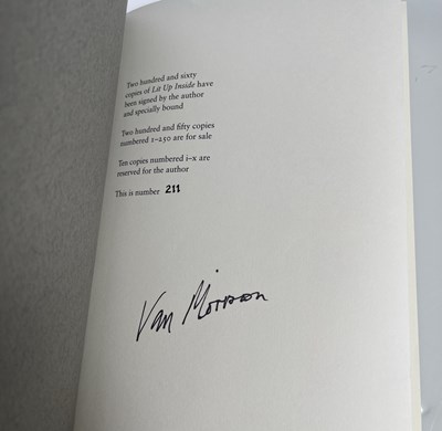 Lot 11 - VAN MORRISON - LIT UP INSIDE, SIGNED LIMITED EDITION BOOK.