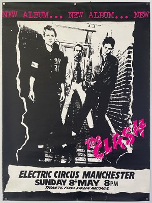 Lot 15 - THE CLASH - ELECTRIC BALLROOM MANCHESTER, LIKELY C 1980S ISSUE POSTER.