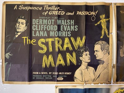 Lot 178 - UK QUAD POSTER - BRITISH FILMS OF 50S/60S INC THE STRAW MAN (1953) / WITNESS IN THE DARK (1959)
